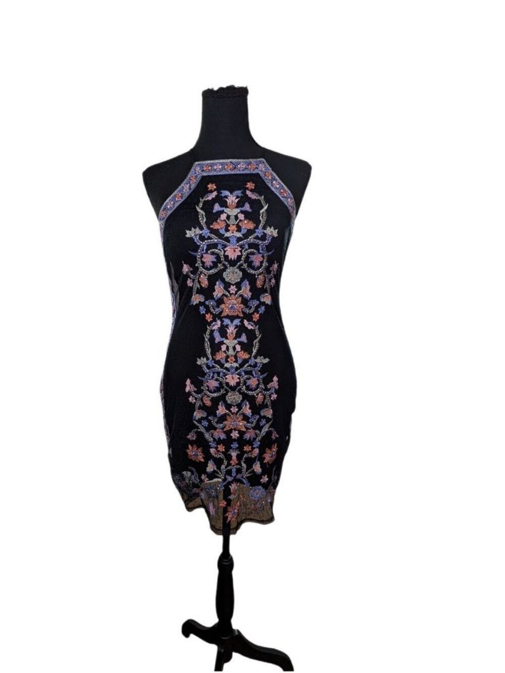 Guess SI Santana XS. Embroidered Dress. Boho. Fairy Goth Festival Wear Body Con